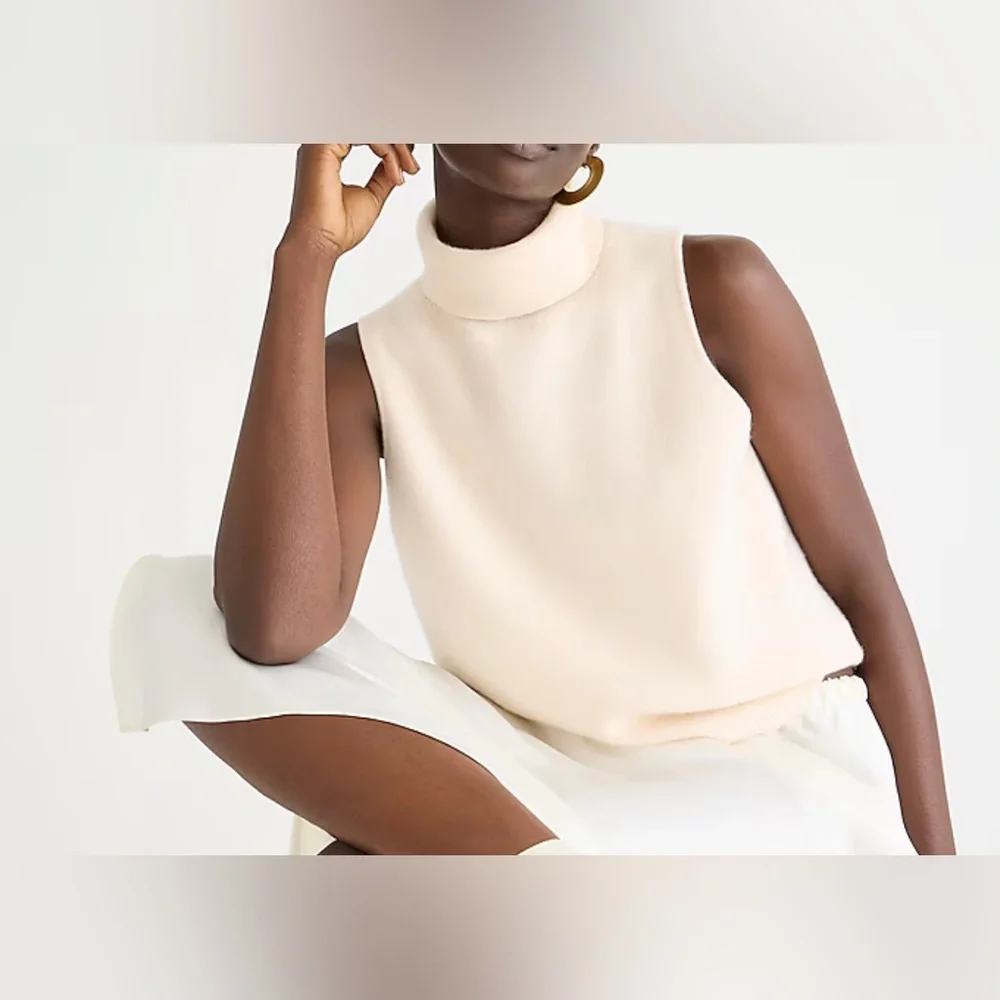 New JCrew Cashmere mockneck sweater shell